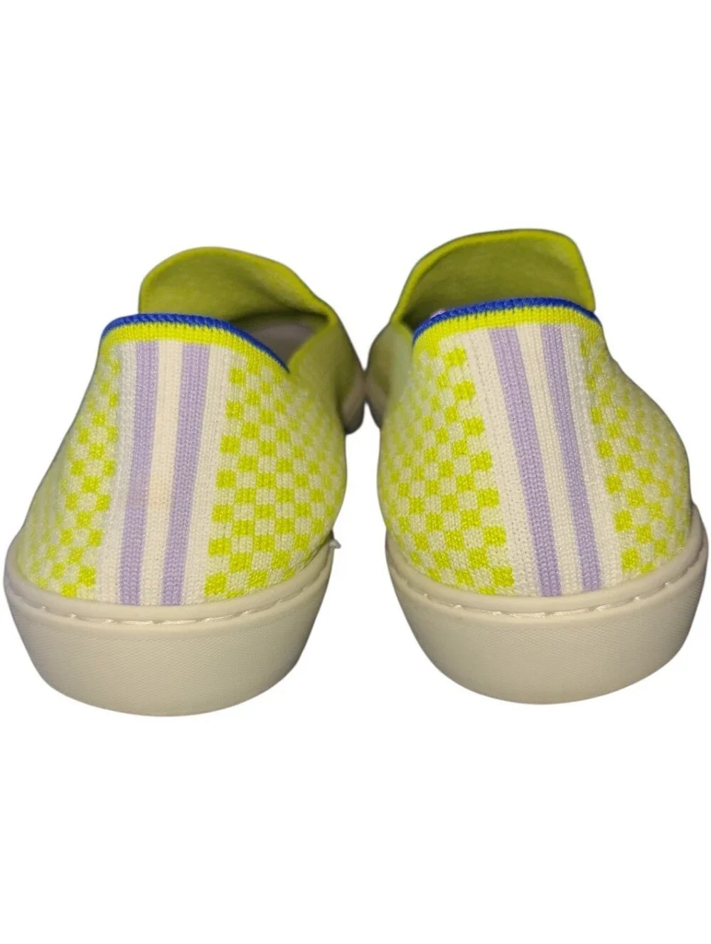 Rothy's Slip On Sneakers In Citron Honeycomb Checker Pattern W Size 10